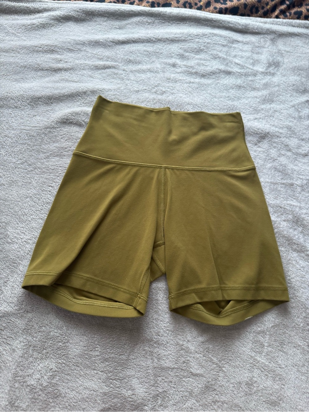 Aritzia Green High Rise Biker Shorts